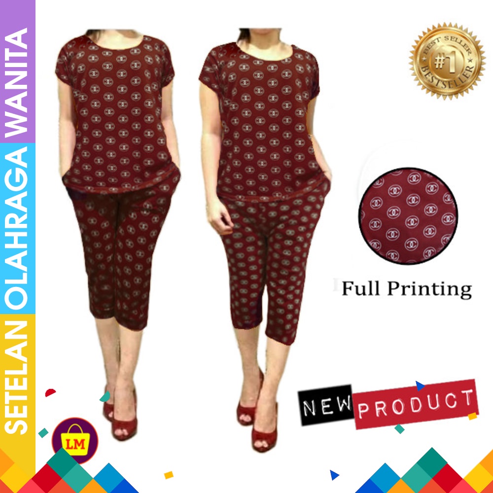 Setelan olahraga wanita jumbo ukuran baju senam muslim OUTFIT SPORTY TIME SET ZOLAQU Original Sete