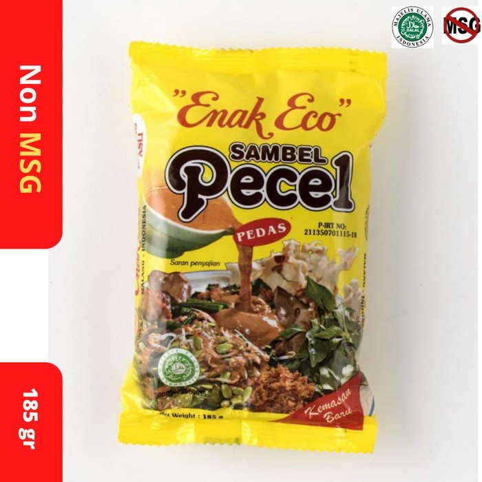 

Bumbu PECEL Sambal PECEL ENAK ECO 185 gr Sambel PECEL PEDAS