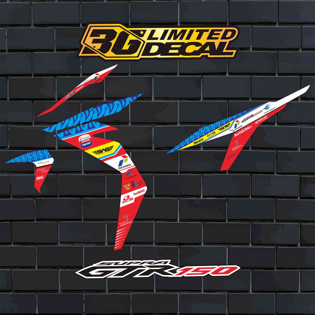 Striping SUPRA GTR Motif Pertamina Mandalika