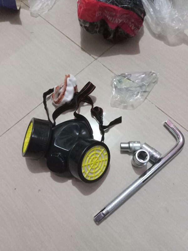 Masker Obat Double Np 306 / Tabung Ganda / Chemical Respirator