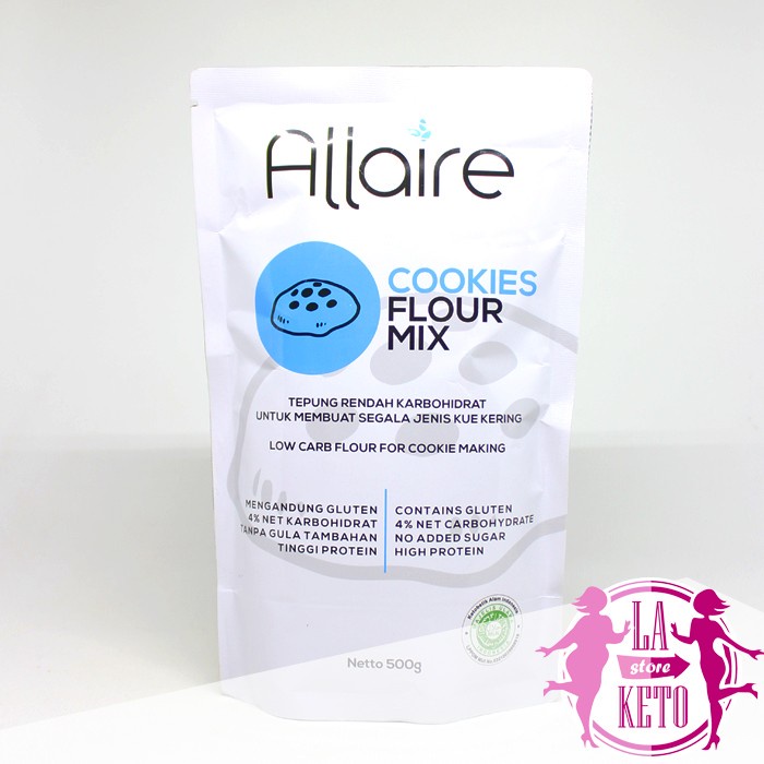 

cs777vv Allaire Cookies Flour 500 Gr Tepung Kukis Keto / Low Carb @500Gram Da01D100