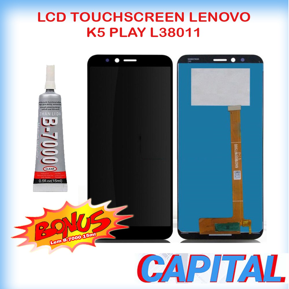 BONUS LEM B7000 LCD TOUCHSCREEN LENOVO K5 PLAY L38011 ORIGINAL NEW