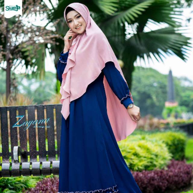 GAMIS ZAYANA LIGHT PINK NAVY SET