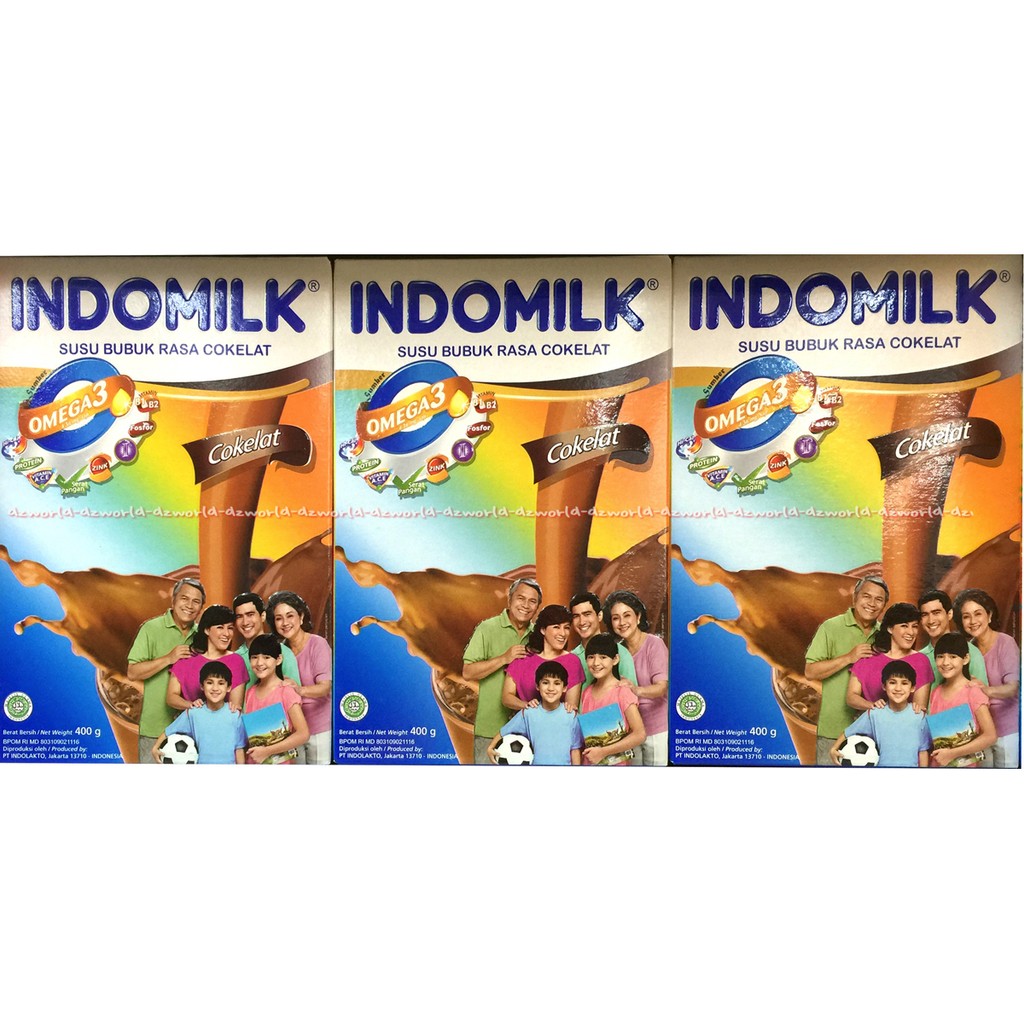 Indomilk Bubuk Coklat Plain 400gr Susu Indomilk Bubuk Coklat Omega 3 Optinutri Indo Milk