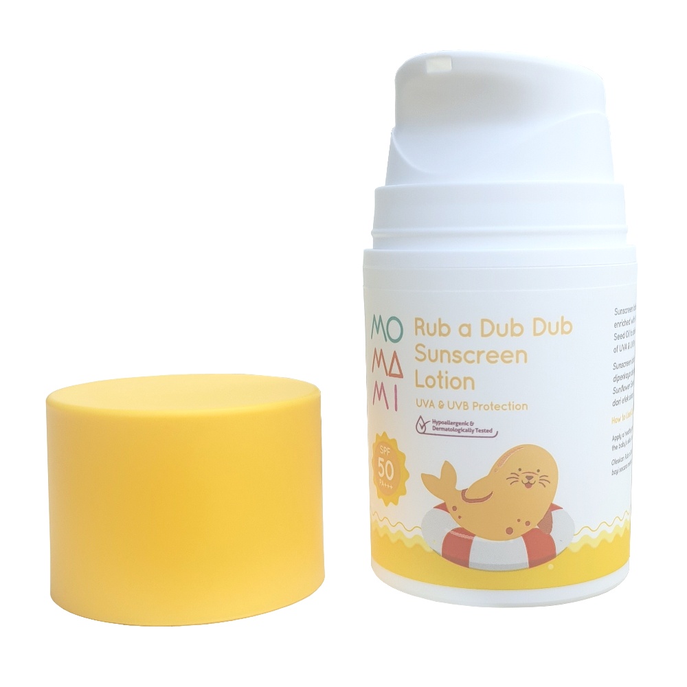 Momami Rub a Dub Dub Sunscreen Lotion Tabir Surya Bayi dari UVA dan UVB