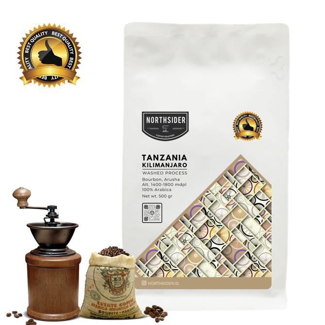 

BIJI KOPI ARABICA TANZANIA KILIMANJARO WASHED - 500GR NORTHSIDER COFFE - BIJI KOPI