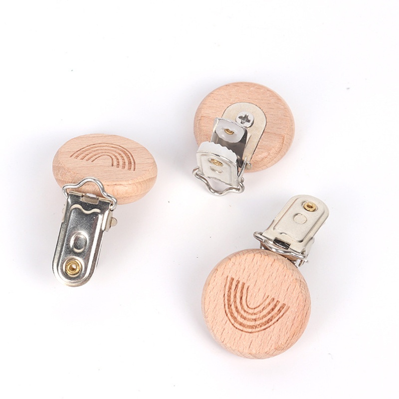 Mary Klip Suspender Bentuk Bulat Bahan Metal Warna Silver Ukuran 30mm