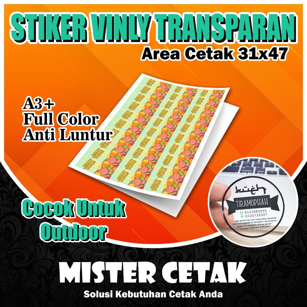 

CETAK STIKER VINLY TRANSPARAN