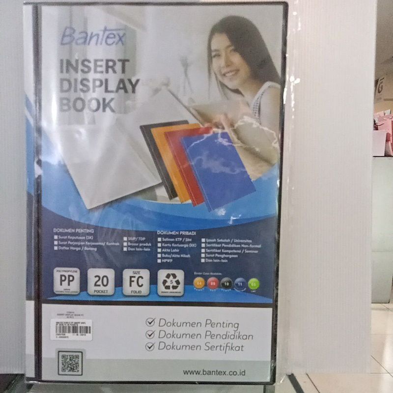 

Bantex insert display book 3183l folio 20 pocket