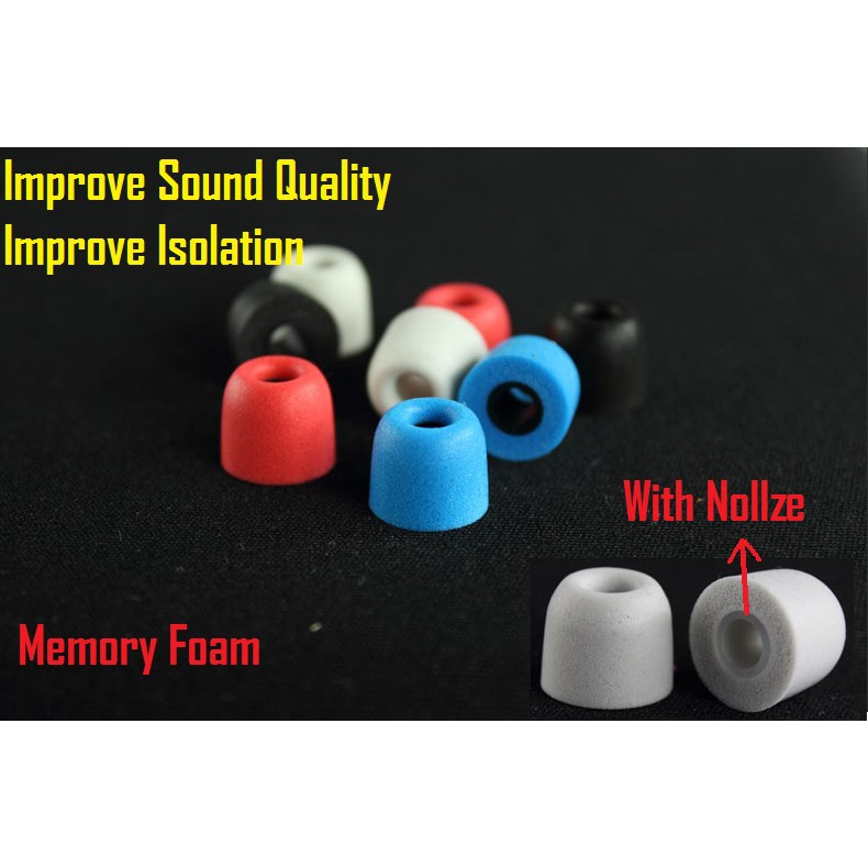 Earphone Memory Foam Tips With Nozzle Replacement IEM Eartips Sponge