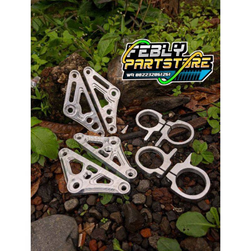 PANGKON DUDUKAN LAMPU CNC BRECKET LAMPU CNC KUPINGAN LAMPU CNC AS 31 33 CB GL MEGEPRO TIGER GL100