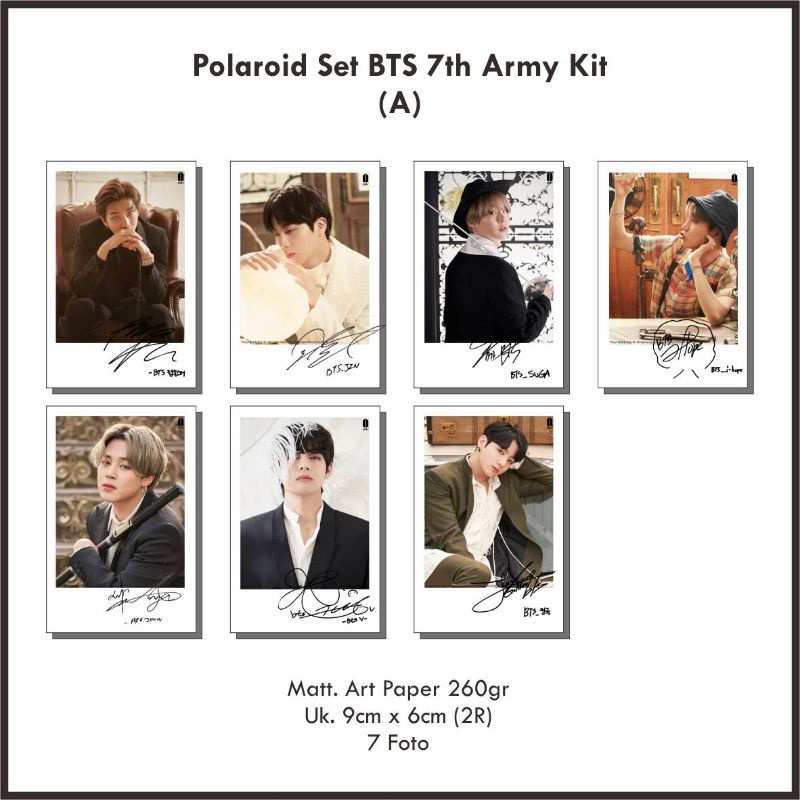 Polaroid Set BTS 7th Army Kit