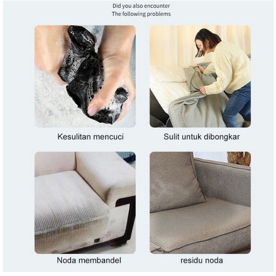Cairan Penghilang Pembersih Noda Sofa Kain Kulit Karpet Gorden Kerak Kasur Semprotan Pembersih Furnitur