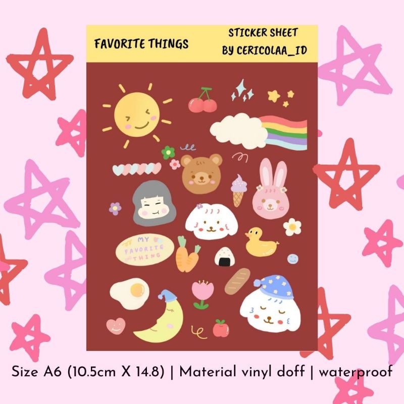 

Sticker Sheet Favorite Things (Kiss Cut)