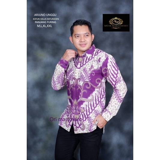 Batik ARJUNO UNGU Full Furing Katun Halus Size M-XXL High Quality