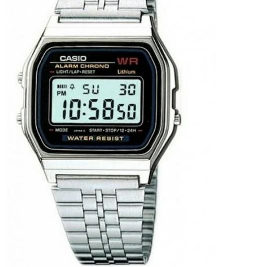 casio digital watch silver