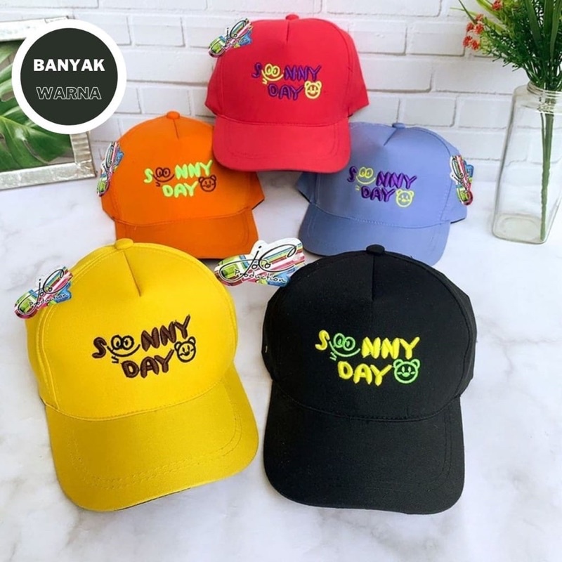 Topi Anak Premium Bordir Lucu Laki-Laki dan Perempuan Umur 2-10 Tahun