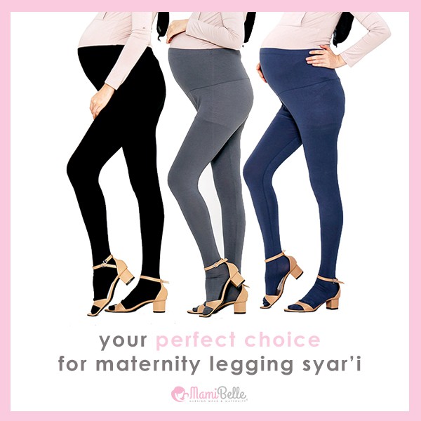 

Mamibelle Lexi Celana Legging Ibu Hamil Navy Spandex Rayon Premium