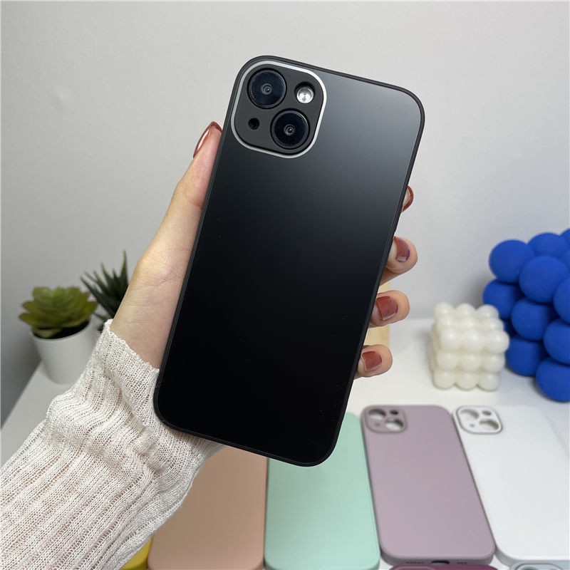 Casing Kaca Buram AG Kompatibel Untuk IPhone 7 8 Plus X XR XS 11 12 Pro MAX Hard Case