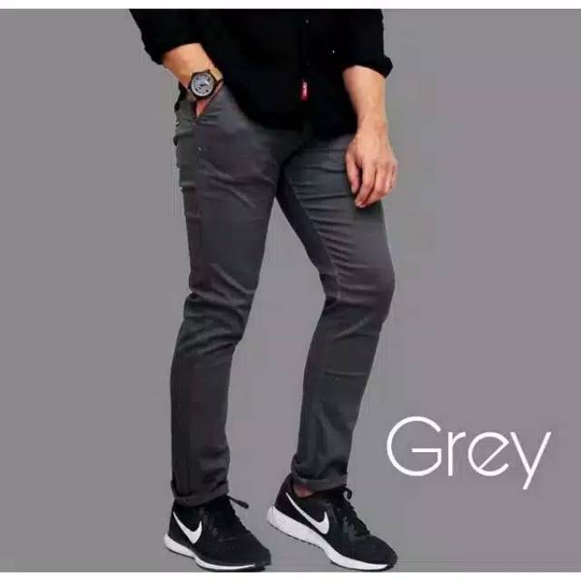 Celana Chino Panjang Pria Dewasa Slimfit Terbaru Termurah Casual Chinos Pensil Warna Hitam Moca Cream Abu Coksu Ukuran 27-38