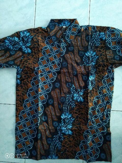 Bswart Batik Hrb026 Kenongo Hem Pendek Padi Pekalongan M L Xl Batik Pria Murah Modern Grosir
