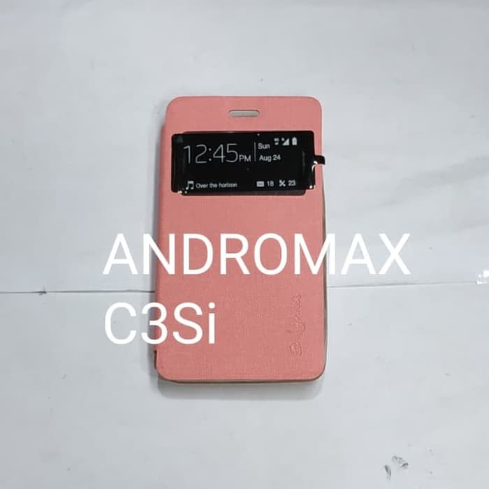 ANDROMAX C3Si sarung flip cover ume/ sarung model buku MANTUL