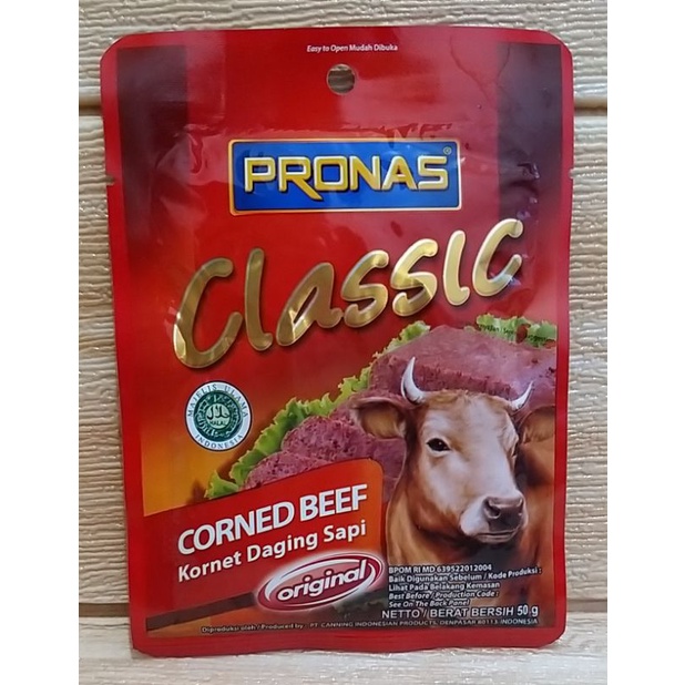 Pronas Kornet Beef Classic 50 Gr / Kornet Sapi Sachet