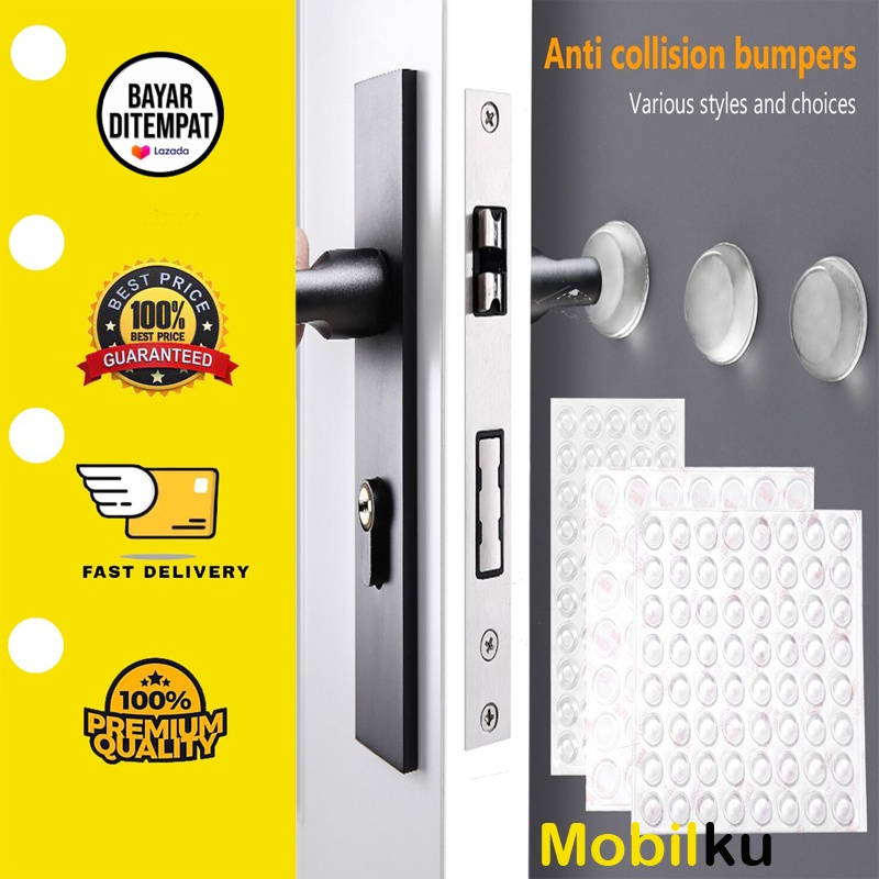 [BISA COD] Peredam Suara Benturan Pintu Dinding Door Stops Silicone bumper Pads Sticker