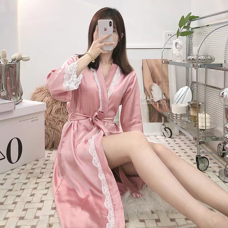 Baru busana Korea jubah mandi tipis / layanan rumah baju tidur seksi