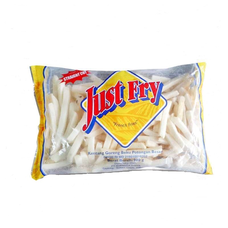 FRENCH FRIES JUST FRY STRAIGHT CUT FROZEN KENTANG GORENG BEKU 900GR