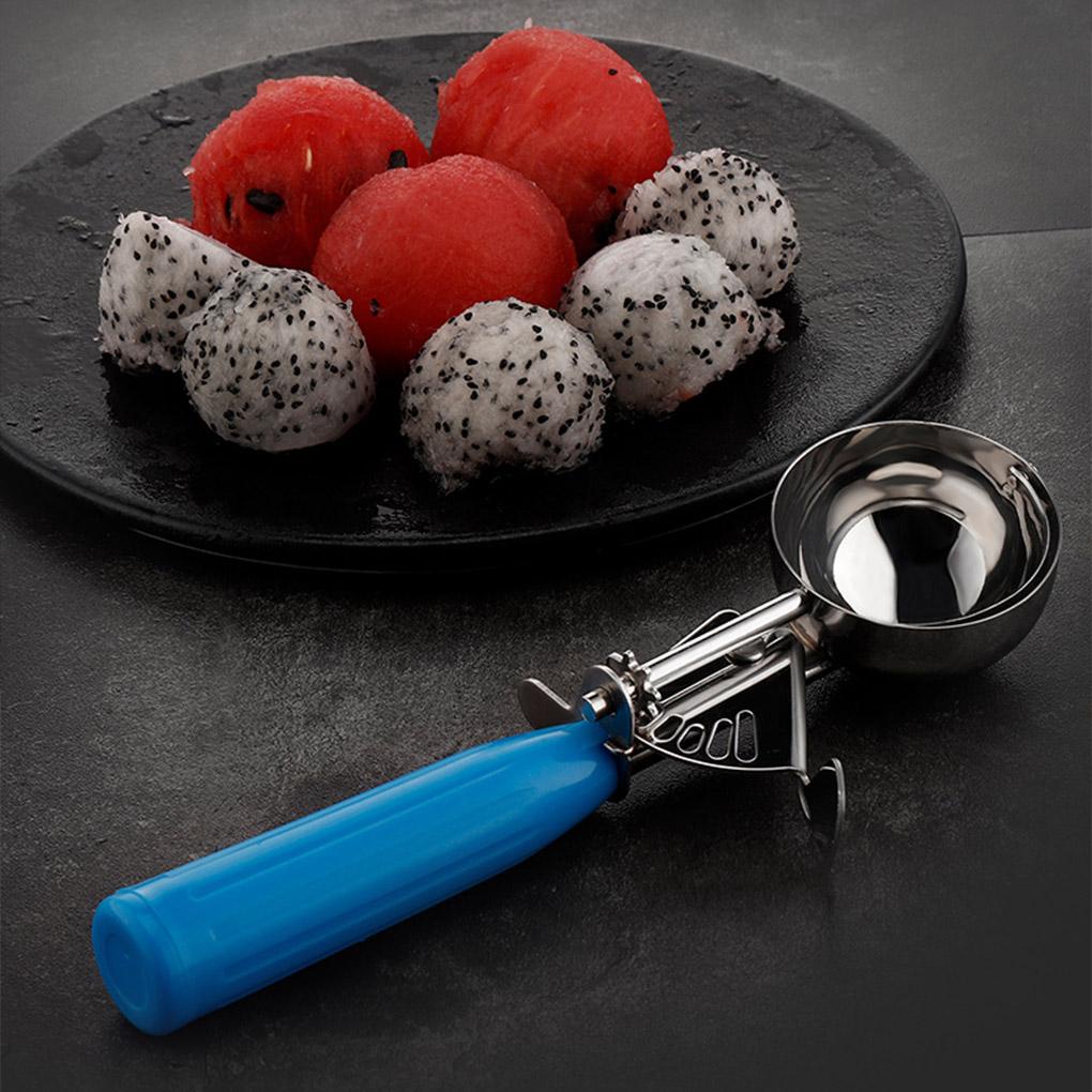 Sendok Pembuat Es Krim Yogurt Bola Daging Semangka Bahan Stainless Steel Anti Lengket (house2020)