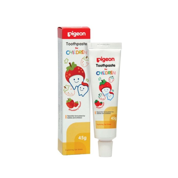 Pigeon Toothpaste Odol Pasta Gigi Bayi Anak 45gr Orange | Stawberry