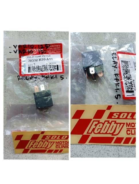 RELAY COMP POWER-RELAY STATER KAKI 5 HONDA VARIO 125-VARIO 150 ORIGINAL AHM KODE 38502-K59-A11-2