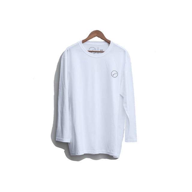 KAOS BIG SIZE PRIA | Basic Long Sleeve White