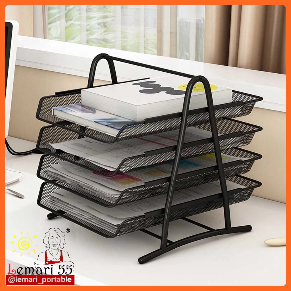 

Latte 4 Tier Document Tray / Penyimpan File Dokumen / Rak Meja Kerja