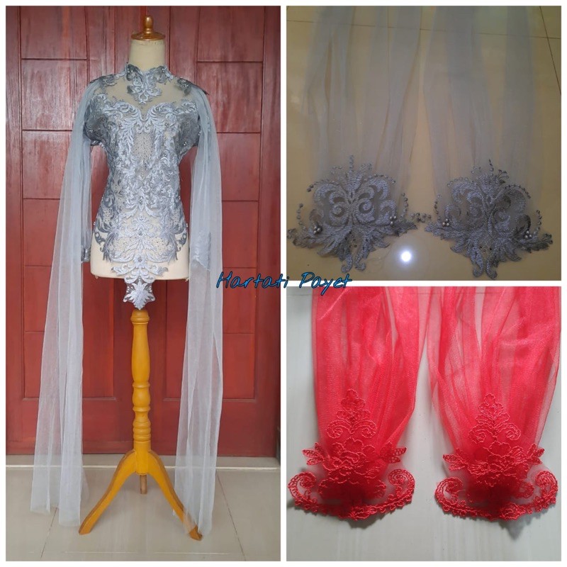 Slayer Pundak Kebaya Pengantin / Sayap Bahu / Sayap Pundak Slayer Bahu