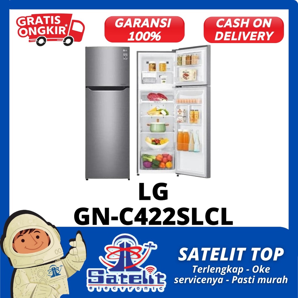 KULKAS 2 PINTU LG GN-C422SLCL