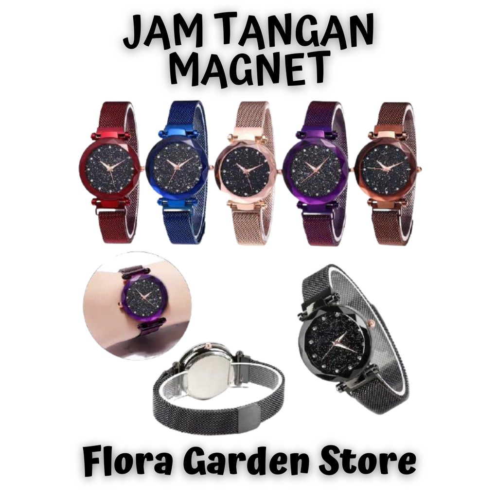 Jam Tangan Pria Dan Wanita Magnet Water Resistance Anti Air