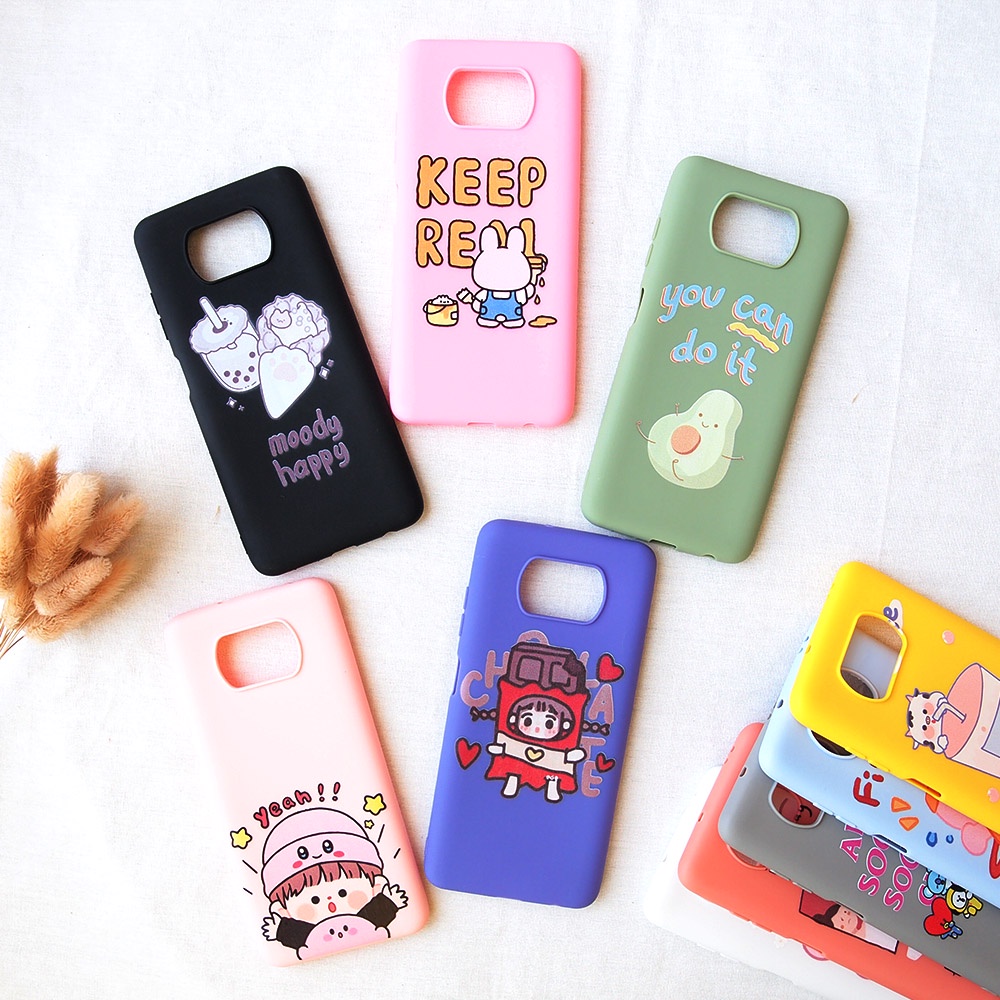 SOFTCASE KARAKTER XIAOMI NOTE 10 NOTE 4 POCO M3 X3 REDMI 8 9A 9C 9T CASE GAMBAR KARTUN SC GAMBAR
