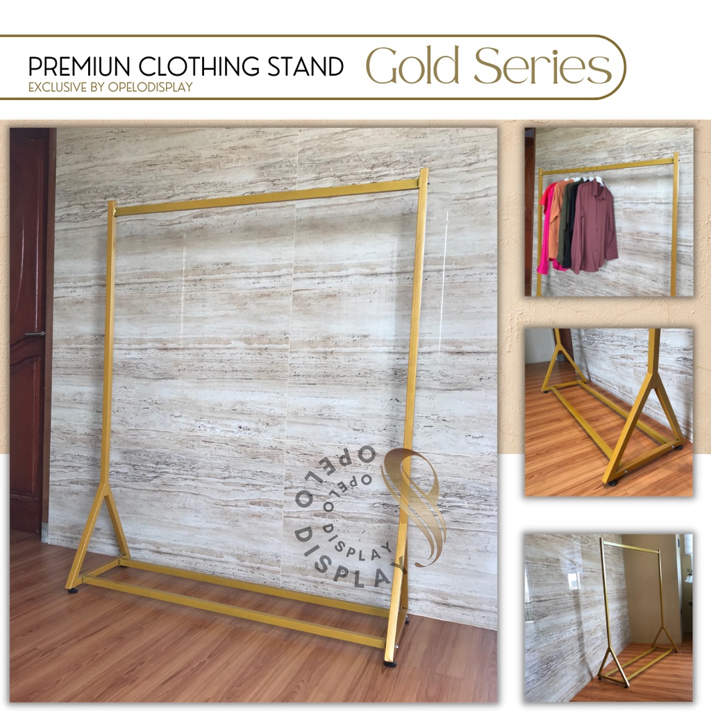 GAWANG BAJU MODEL SEGITIGA 120 CM GOLD SERIES / GANTUNGAN BAJU GAMIS