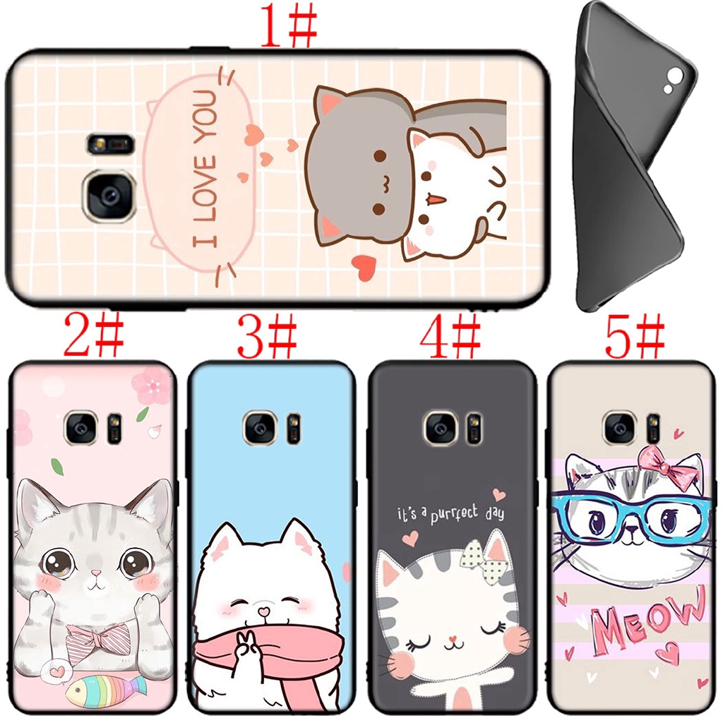 Casing Soft Case Samsung J8 S6 S7 Edge S8 S9 Plus Desain Kartun Kucing Imut Shopee Indonesia