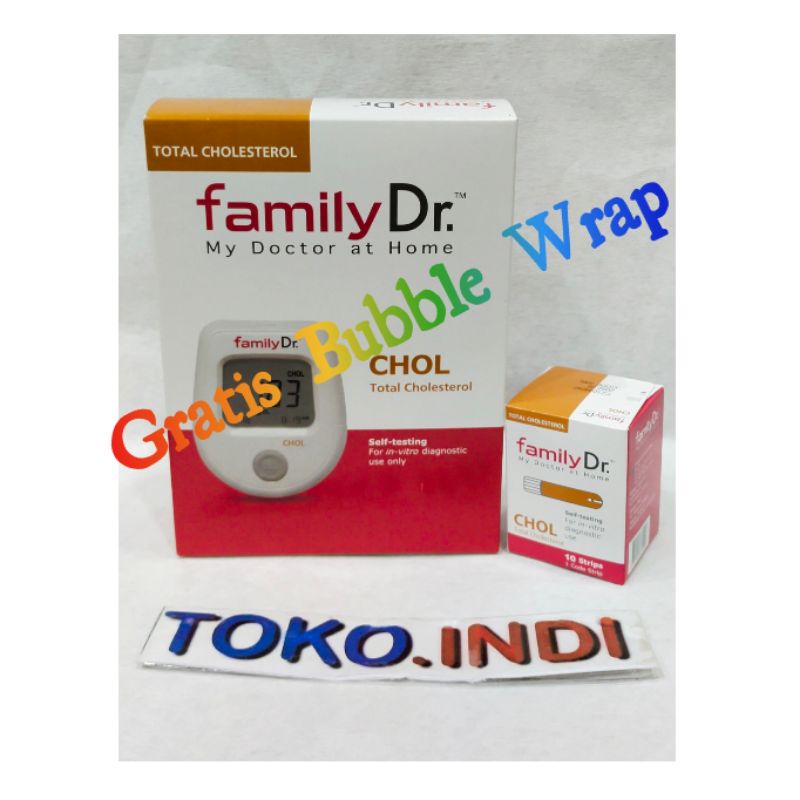 Paket Alat Tes Cholesterol Family Dr/Family Dr Total Cholesterol Meter/Alat Tes Kolesterol+Stik/Alat Tes Kolesterol Family Dr