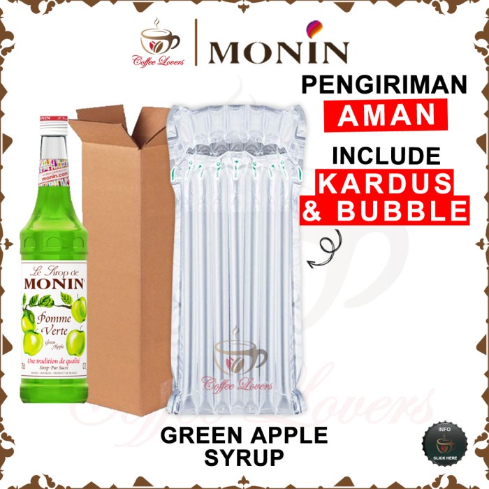 

MONIN SYRUP GREEN APPLE SIRUP MONIN GRATIS ONGKIR