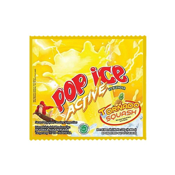 Jual Pop Ice Active Es Blender Sachet Minuman Serbuk Susu Cokelat Malt Gr Rasa Susu Nanas