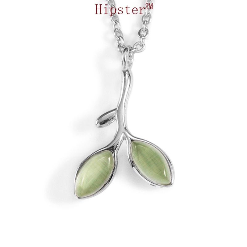 Korean Style Bud Necklace Bracelet Two-Piece Set Mori Style Leaf Series Jewelry Set