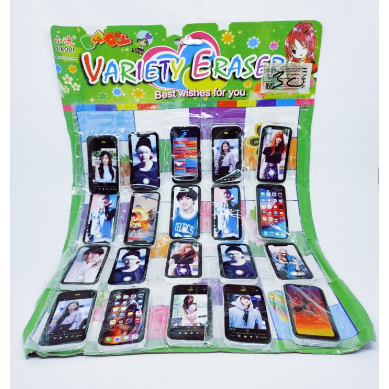 

Penghapus STIP eraser Karakter Hp BTS isi 20pcs