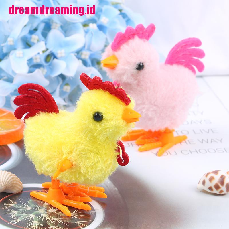 (dreamdreaming.id) Mainan Edukasi Anak Boneka Plush Ayam Berjalan / Melompat Model Putar