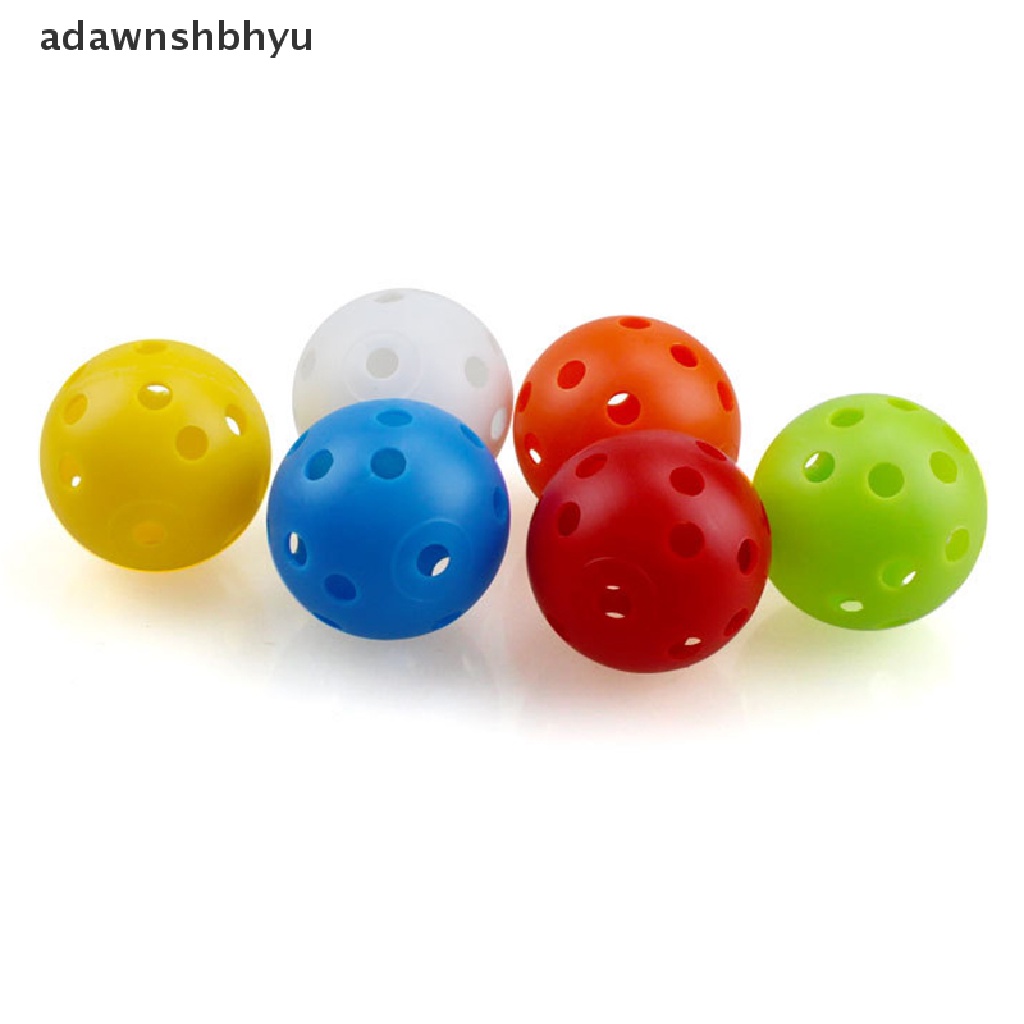 Adawnshbhyu 10Pcs Bola Golf Indoor Outdoor Whiffle Airflow Bola Latihan Golf