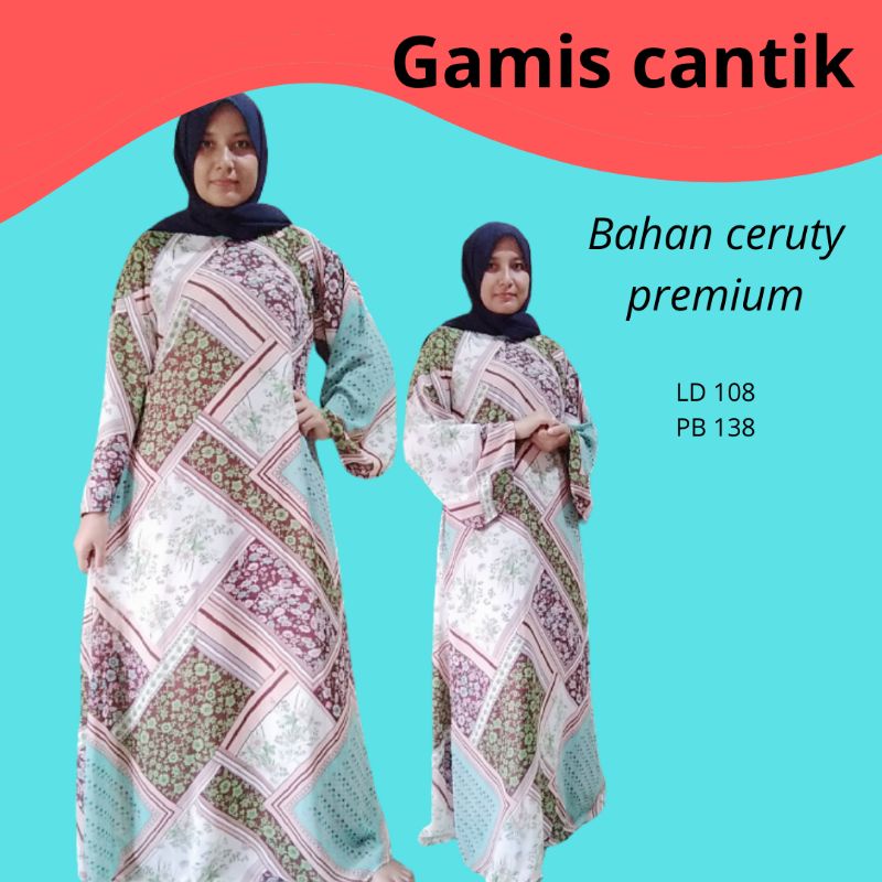GAMIS CERUTY SERUTI  PREMIUM MOTIF BANGKOK LUNA MURAH