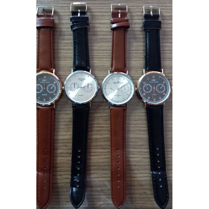 Jam tangan wanita dan pria tali kulit